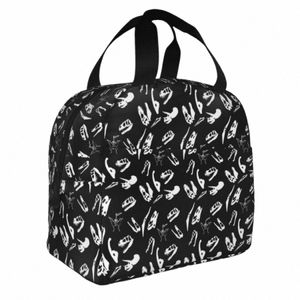 rex Dinosaur Skulls Paleetologia Sonhos Isolados Lunch Bag Cooler Bag Reutilizável Tote Lunch Box Food Storage Bags Work Outdoor b2kv #