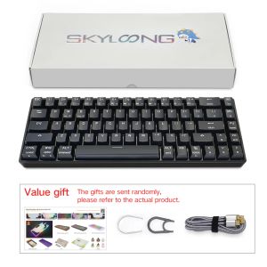 Skyloong GK68 68 Chaves Teclado mecânico Mini portátil 65% SK68 Optical Hot Swappable RGB Gamer Games KeyBoards for PC Win Mac