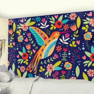 Pretty Animal Floral Wall Hanging Bedroom Wall Decor Boho Hippie Home Decor Art Tapestry Background Cloth Yoga Mat Sheets