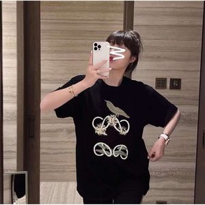 High Version Luxurious Luo Family Bird And Plant Embroidery Short Sleeved Ss New Fashionable Men S Women T Shirt With A Base