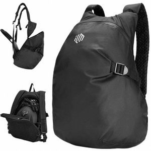 Mochila para capacete de motocicleta, grande capacidade, à prova d'água, leve, bolsa de armazenamento com faixa reflexiva L4EF #