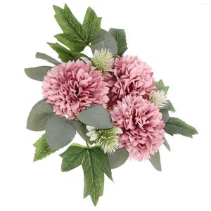 Dekorativ blommor Flower Ball Holder Chirstmas Decor Wedding Supplies Desktop Chritmas Wreath Silk Leaf Rings