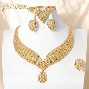 Necklace Earrings Set ZEADear Jewelry Gold Color Ring Bracelet For Wedding Jewellery Accessories Nigeria Italy Gifts Wholesale