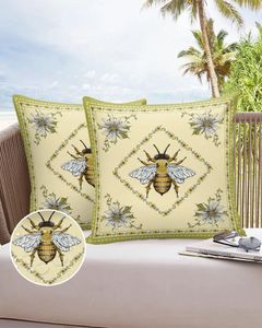 Federa per cuscino margherita fiore farfalla federa impermeabile divano per la casa ufficio copricuscino per auto decorazione