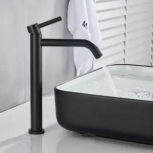 Rubinetti per lavandino del bagno Rubinetto per lavabo monocomando nero / oro spazzolato Montaggio su piattaforma e miscelatore freddo Lavabo Condizionatore