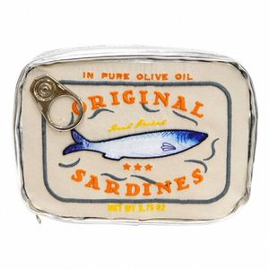 konserverade sardiner kvinnor reser kosmetisk väska söt toalettartikar kreativ bärbar fi blixtlås multi-function för helg vacati c3e0#