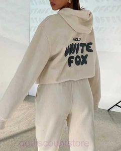 Tuta bianca Designer Fox Felpa con cappuccio Set Due 2 pezzi Set Donna Abbigliamento uomo Pullover sportivo a maniche lunghe Tute con cappuccio Primavera Autunno Inverno Smart 855 1yxd6