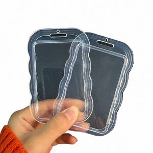 clear Soft Silice Wave Cards Protecting Cover Students ID Bus Acc Card Holder Transparent Staff Working Credit Card Hloder 92s7#