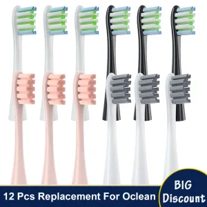 Head 12 PCS Replacement Brush Head For Oclean X/ X PRO/ Z1/ F1/ One/ Air 2 /SE Dupont Toothbrush Head Soft Electric Toothbrushes