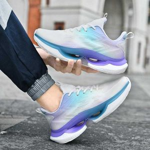 Summer Running Shoes Men's Mesh Breathable Flyknit Popcorn Sports Shock Absorbing Ultra Light Trend