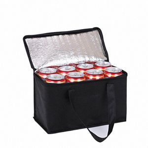 Almoço portátil Cooler Bag Folding Insulati Picnic Ice Pack Food Thermal Bag Outdoor Picnic Tin Foil Food Bags Drink Carrier K8bl #