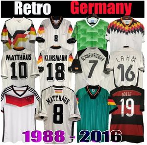 World cup 1990 1998 1988 1996 GermanyS Retro Littbarski BALLACK Soccer Jersey KLINSMANN 2006 2014 shirts KALKBRENNER 1996 2004 Matthaus Hassler Bierhoff