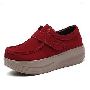 Casual Shoes 2024Fashion Women Platform Leather Suede Plush Slip On Sneakers Tassel Fringe Loafers Moccasins Vintage