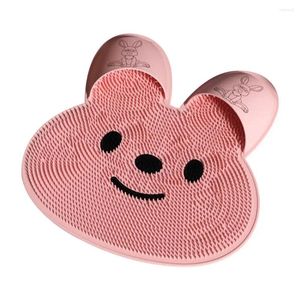 Bath Mats Funny Bathroom Non-Slip Silicone Foot Massage Mat Absorbent Doormat Carpet Door Floor Washable Quick Drying