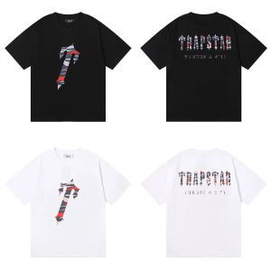 Designer T Shirt Rapstar Londres Red Camo Carta Impressão Puro Algodão Fio Duplo Manga Curta Tees Homens e Mulheres Street Fashion T-shirt Top Roupas