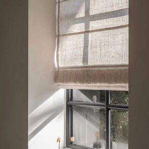 Raffrollos aus Leinen, transparente Farbtöne mit Hardware inklusive, individuelle Fenstervorhänge für Wohnzimmer 240322