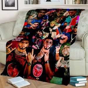 Бесплатное anaduel aa рэппер хип -хоп певец одеяло, мягкое одеяло для домашнего спальни диван диван для пикника для проездной обложки одеяло дети детей