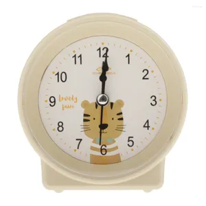 Настольные часы, милые простые будильники для детей, прикроватные для комнаты желтого цвета