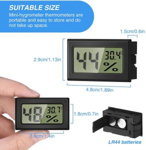 Medidor de umidade de umidade interno medidor lcd smiley digital LCD Digital Temperatura Medidor de umidade Hygrômetro Termômetro do medidor