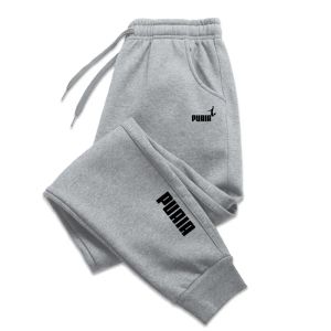Мужчины осень и зимние брюки спорт теплый флис длинные спортивные штаны Harajuku Streetwear Jogger.