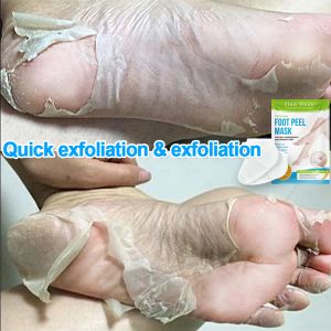 足の角質除去フットマスクフットスパペディキュアソックスは死んだ肌のかかとを取り除き、足のひび割れたフットスキンケアを剥がす