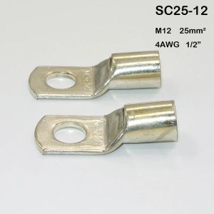 5st 25mm 35mm 50mm konserverade kopparhuggar ring Crimp Terminaler Batteritrådanslutningar Bare kabel Soldat terminal SC35-8 SC50-8