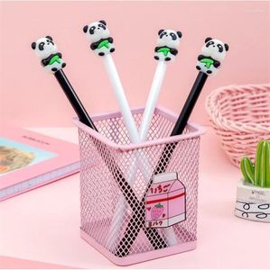 Pz/lotto Kawaii Panda Gel Pen Carino 0.5 Mm Inchiostro Nero Firma Scuola Ufficio Scrittura Forniture Regali Promozionali