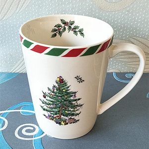 Mugs Classic Christmas Tree Mug Milk White Luxury Year's Gift Home Coffee Drinkware 14 Oz 400 Ml