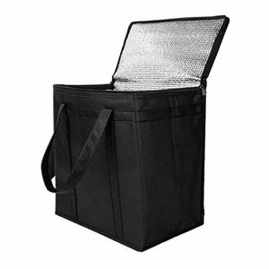 Wärme Rucksack wasserdicht eingedickter Kühler Beutel Faltbare große isolierte Beutel im Freien Picknickkühler -Rucksack -Kühlschrank -Tasche O44H#