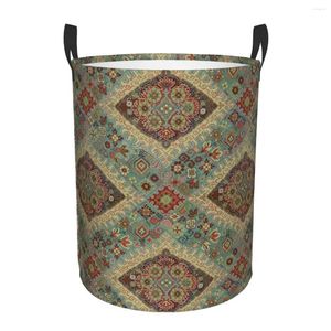 Laundry Bags Bohemia Antique Persian Carpet Hamper Large Clothes Storage Basket Ethnic Tribal Rug Style Toys Bin Organizer For Kids