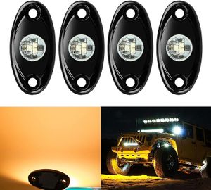 4 strąki LED Rock Lights, Wodoodporne LED Neon Podkładka Light do ciężarówki samochodowej ATV UTV SUV Offroad Boat podwozia Lampa Rig Glow Trail Rig Lampa