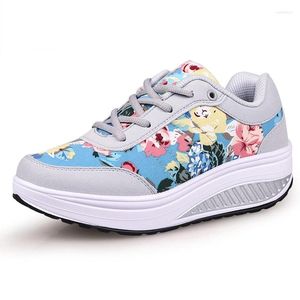 Casual Shoes Platform Women's Sports Wedges Solid Color Versatile Sneakers Non-Slip Vulcanize Zapatillas de Deporte 2024