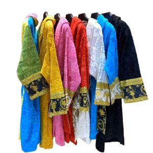 Klasyczne kimono unisex Bathobe 7 Bawełniane kolory marka marka twórczy designer ciepłe pary kąpiel szlafrok domu