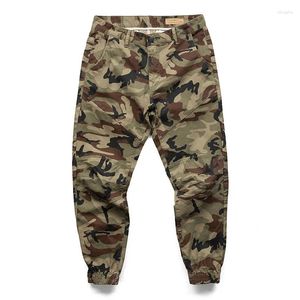 Calças masculinas 97% algodão camuflagem para homens retro casual workwear remendo jogger calças juventude masculino primavera outono moda lavado desgaste