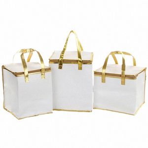 Borsa termica per torta grande Borsa da ufficio impermeabile in tessuto N Borsa termica per pasticceria Cibo Picnic Drink Birra Vino Ctainer K1Kn #