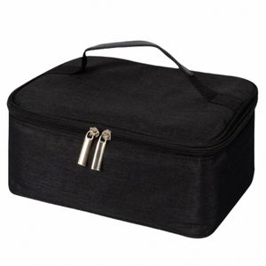 Lunchtasche für Damen und Herren, kleine Thermo-Lunchbox, isolierte Lunchtasche, tragbare Kühltasche, Snacktasche für Arbeit, Picknick, BLAK V4wl#