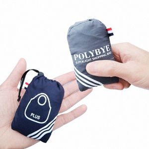 polybye Super leve sacola reutilizável Eco-friendly Nyl dobrável loja bolsa bolsa de mercearia almoço reciclar e7EP #