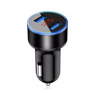 ポータブルカーデュアルポート充電アダプター3.1A USBカーシガーライター充電器自動車アクセサリー