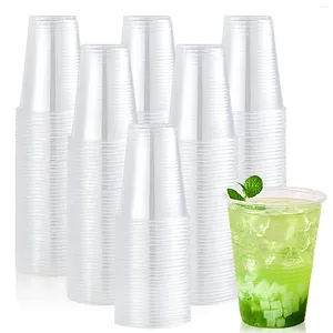 Disposable Cups Straws 50pcs/100PCS Clear Plastic Cup Picnic Birthday Kitchen Party Tableware Tasting Drinkware