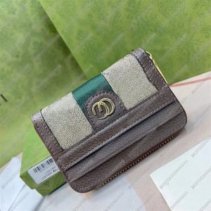 Wallet Designer Woman KeyChain Card Holder Luxury Card Women Men Holder läder Purses 11cm Hög kvalitet med originallåda