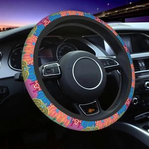 Steering Wheel Covers Three Pumpkin Art Universal Cover For Sedan Yayoi Kusama Soft Car Protector 15 Inch