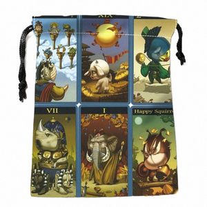 Anpassad tarot-dragkamp påse 18*22 cm små resor kvinnor liten tygväska julklapp påse W-0616 L5IL#