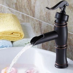 Bathroom Sink Faucets "Water Pump Look" Style Oil Rubbed Bronze Single Lever Faucet Basin Mixer Tap Ahg012