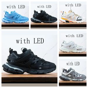 Tops Designer Triple-S Track 3 LEd Sapatos Casuais Sapatilhas Preto Branco Verde Transparente Nitrogênio Cristal 17FW Running Shoes Mens Outdoor Trainers Womens yix