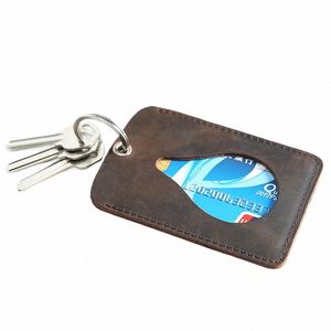 oryginalny skórzany uchwyt na karty Mężczyźni Slim Hasp Bank Card Case Retro Designer ID Holders Mały obudowa w celu ochrony kart kredytowych x7tc#