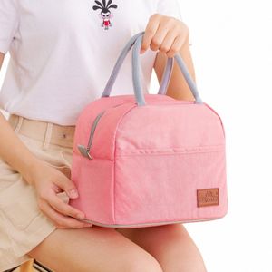 Portable Oxford Tote Work Lunch Bag Thermal Isolated Lunch Box Cooler Handbag Bento Pouch Dinner Ctainer Food Storage Bag P3sl#