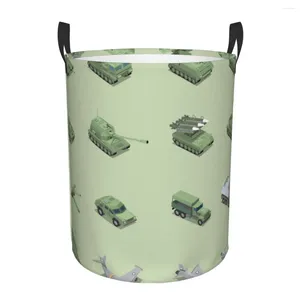 Laundry Bags Dirty Basket Military Tank Cannon Rocket Launcher Jet Folding Clothing Storage Bucket Home Waterproof Organizer