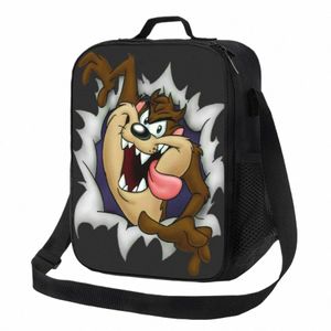 Tasmanian Devil Izolowana torba na lunch dla kobiet Taz Carto Comic Thermal Cooler Bento Box Children School Children G8O4#