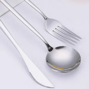 Utensílios de alimentação saudáveis -utensílios de alimentação -grade de talheres elegantes de aço inoxidável para festas em casa cozinha