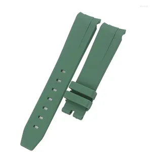 Titta på Bands Xianershang Luxury 20mm 21mm dedikerad båggränssnitt Watchbands Rubber Strap Original Pin Buckle Silicone Belt Accessories